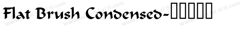 Flat Brush Condensed字体转换